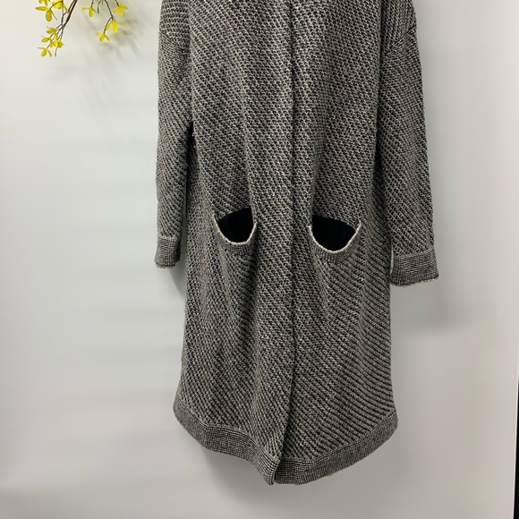Free People Long Oversize Gray Boho Comfortably Hooded Sweater M - Picture 2 of 7